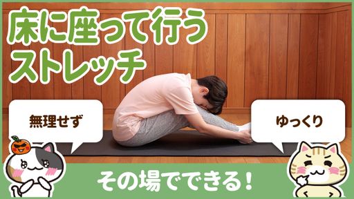 【動画】高齢者が床に座ったままできる簡単ストレッチ